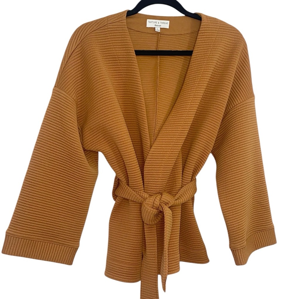 Madewell Texture & Thread Quilted Wrap Jacket Golden Pecan Size Small